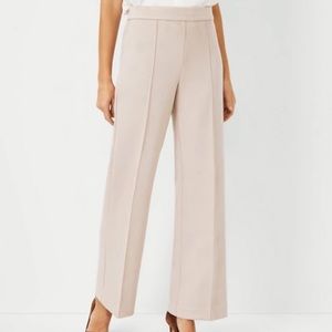 NWT Ann Taylor The Petite Faux Suede Side Zip Straight Pant - Curvy Fit